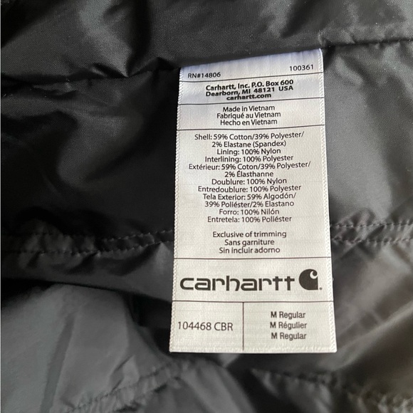 Carhartt Full Swing Relaxed Mens MEDIUM 3M insulated tech coat jacket NEW NWT - Picture 15 of 16